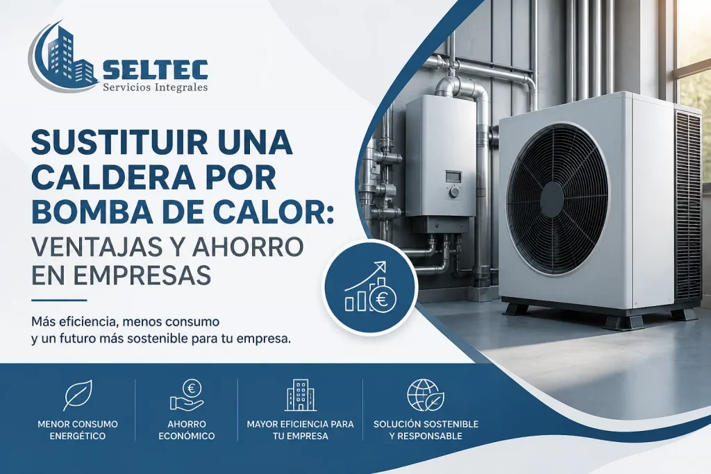 Sustituir una caldera por bomba de calor ventajas y ahorro en empresas